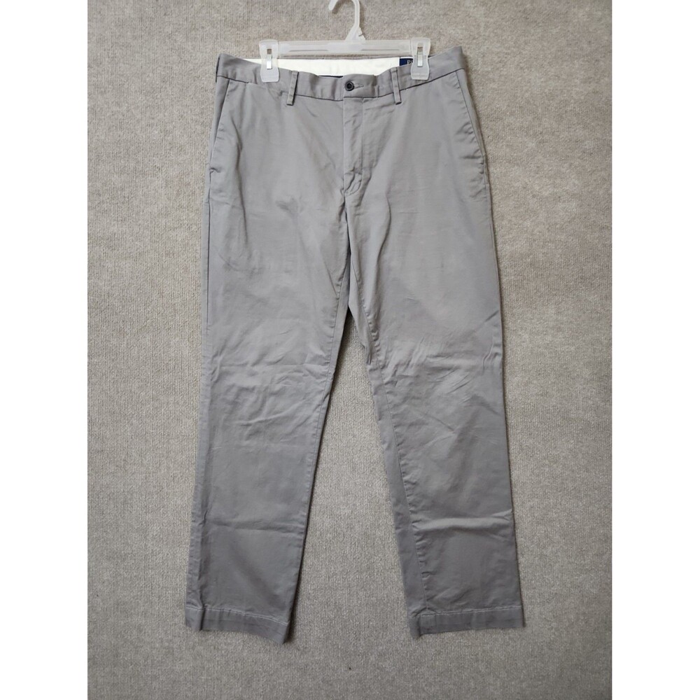 Polo Ralph Lauren Chino Pants Mens 34x34(32) Gray Stretch Classic Fit